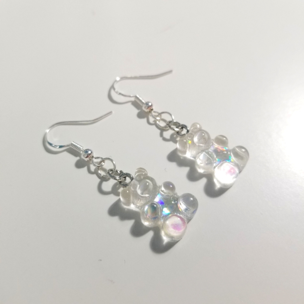 Clear Gummy Bear Earrings